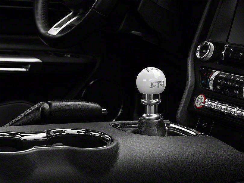 RTR White Shift Knob - Gray Engraving (11-14 GT, V6) - Image 4